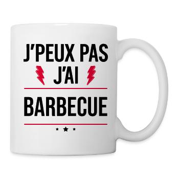 J’peux pas j’ai barbecue Humour Apéro - Mug blanc - blanc - Droite