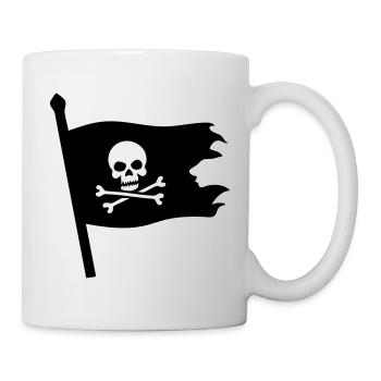 Pirate Skull Jolly Roger - Mug - white - Right