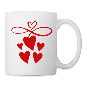 Unendlichkeitszeichen mit Herz - Tasse - Weiß - Rechts