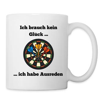Buntes Dartboard Motiv - Tasse - Weiß - Rechts