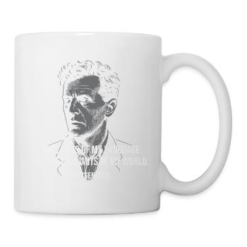 Citation de Wittgenstein : Le langage limite la conception - Mug blanc - blanc - Droite