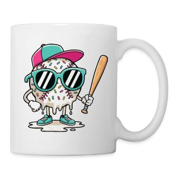 Dripping Baseball Bold Graphic for Players Fans  - Mug - white - Right