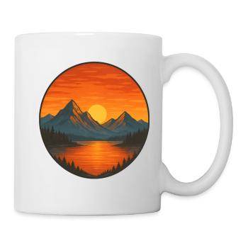 T-shirt Cercle du lac Sunset Mountain - Mug blanc - blanc - Droite