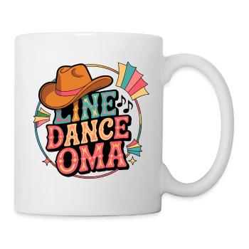 Line Dance Oma Retro - Tasse - Weiß - Rechts