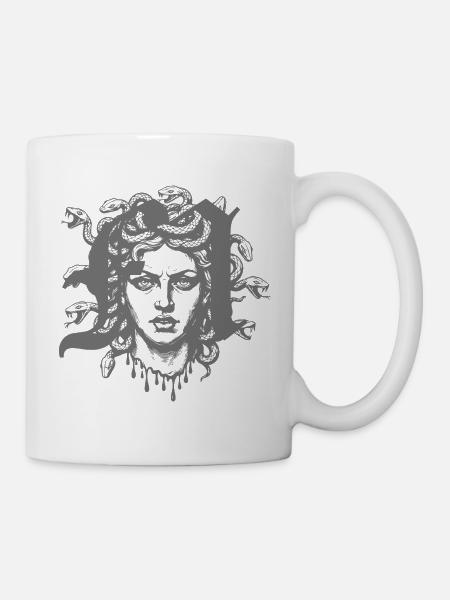 Medusa Head with Snakes - Mug - white