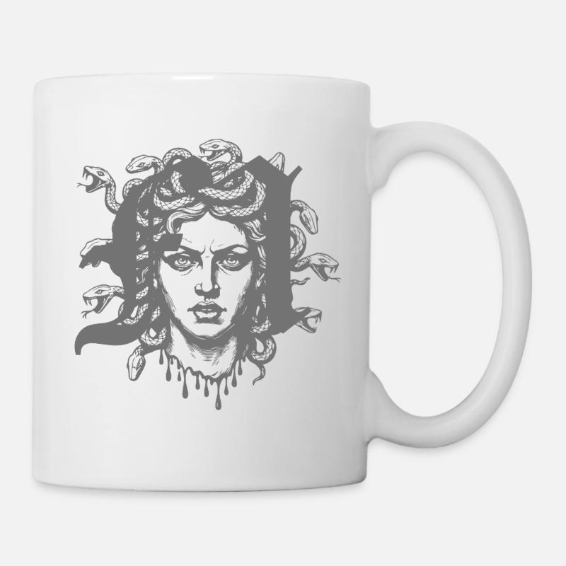 Medusa Head with Snakes - Mug - white