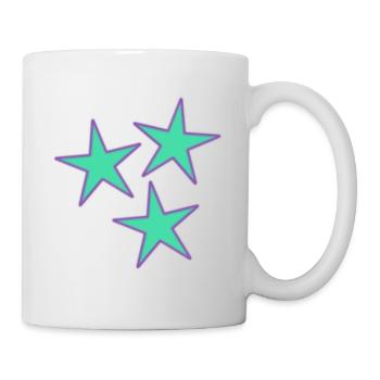 STAR. VALENTINSTAG. HERZ. ICH LIEBE DICH. ICH LIEBE - Tasse - Weiß - Rechts
