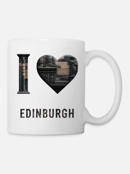 I Love Edinburgh – Stone City Architecture - Tasse - Weiß