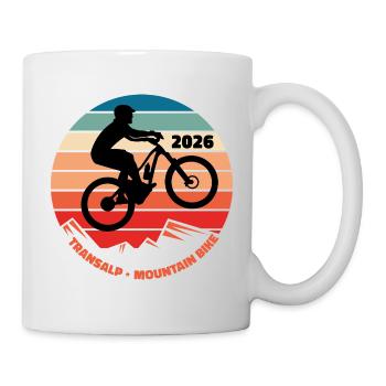 Transalp 2026 mit Mountainbike - Tasse - Weiß - Rechts