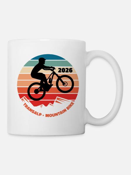 Transalp 2026 avec VTT - Mug blanc - blanc