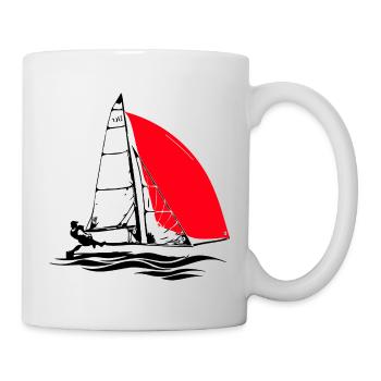 Régate de Voilier Dériveur Jeunesse 29er Voilière - Mug blanc - blanc - Droite