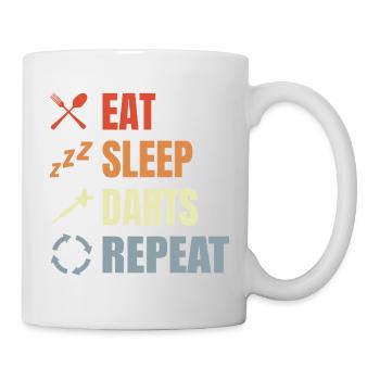 Mange des fléchettes pour dormir Répète - Mug blanc - blanc - Droite