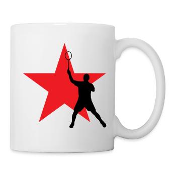Badminton - Sport - Racket - Mug - white - Right