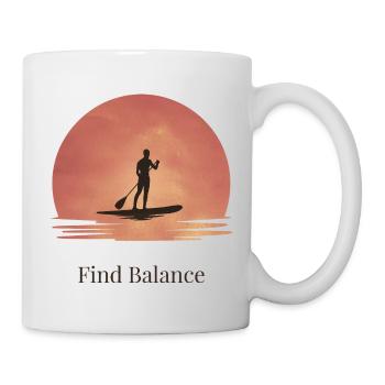 Sunset SUP – Tranquility on the water - Mug - white - Right