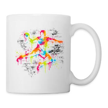 Handball Handballer Geschenk Trainer Spruch - Tasse - Weiß - Rechts