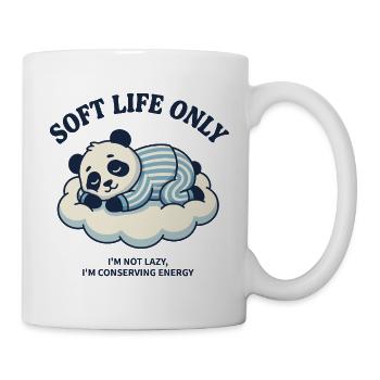 Panda on Cloud – Gentle Way of Life - Mug - white - Right