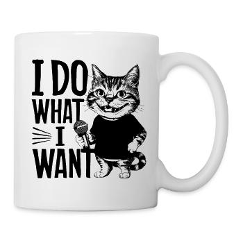 Funny cat Thé I do what I want - Mug blanc - blanc - Droite