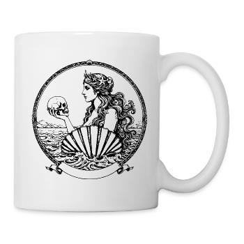 beautiful and melancholic Greek goddess Aphrodite - Mug - white - Right