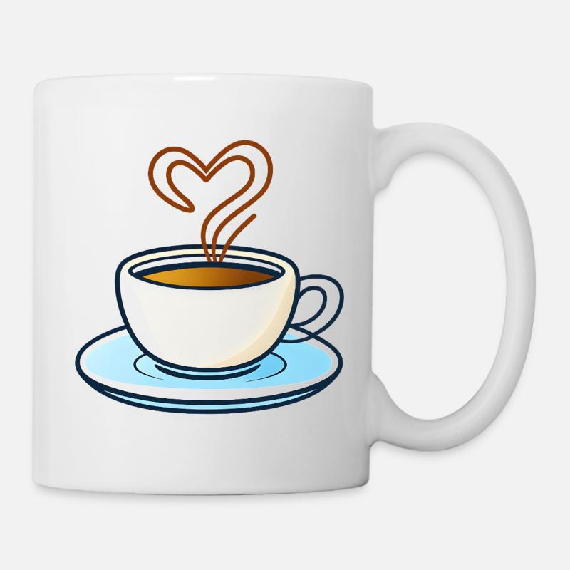Heart Shape Coffee Magic - Mug - white