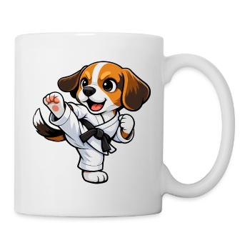 Beagle Dog Karate Kick Arts martiaux Arts martiaux - Mug blanc - blanc - Droite