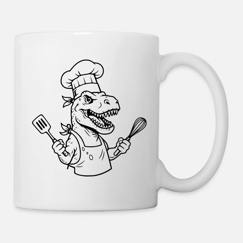 T-rex Cook - Tasse - Weiß