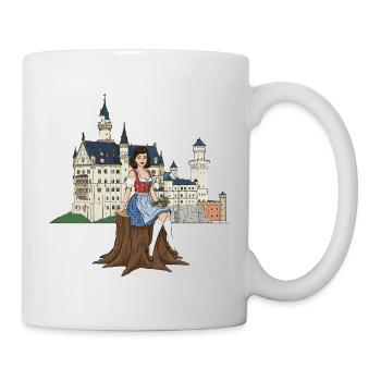 Bayerisches Pin-up für Neuschwanstein - Tasse - Weiß - Rechts
