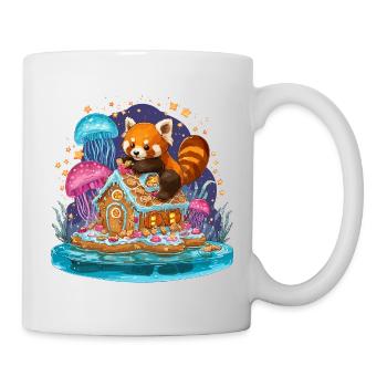 Panda auf Zuckerhaus im Zuckermeer - Tasse - Weiß - Rechts