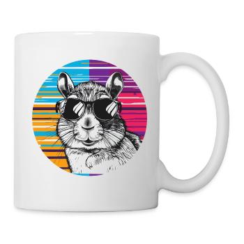 Hamster with sunglasses - Mug - white - Right