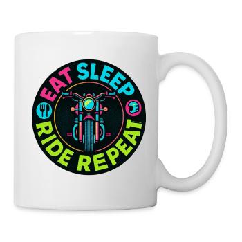 Eat Sleep Ride Repeat - Motorcycle - Biker - Mug - white - Right