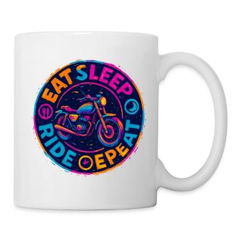 Eat Sleep Ride Repeat - Motorcycle - Biker - Mug - white - Right
