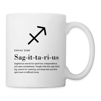 Sagittarius - Zodiac Sign - Tasse - Weiß - Rechts