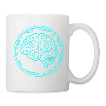 Cyber Brain AI Tech Circuit Vector - Mug - white - Right