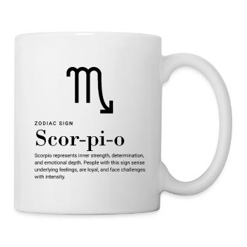 Scorpio - Zodiac Sign  - Tasse - Weiß - Rechts