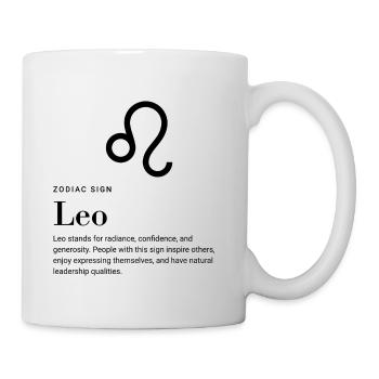 Lion - Signe du zodiaque - Mug blanc - blanc - Droite