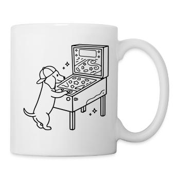 Pinball Pinball Dachshund Dog Kids - Mug - white - Right