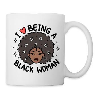 J’adore être une femme noire Pride Design - Mug blanc - blanc - Droite