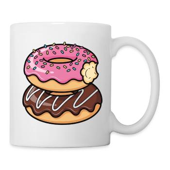 Sweet Stack Donuts Pop Art - Tasse - Weiß - Rechts