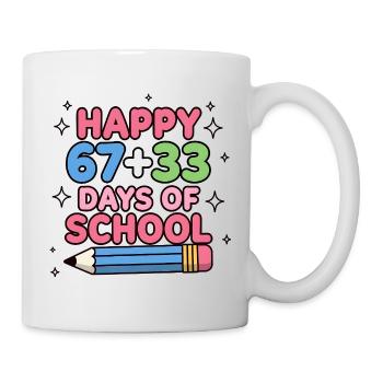 Happy 100 Days School Math Equation - Mug - white - Right