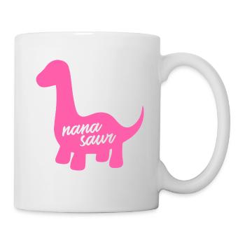 Famille de grand-mères dinosaures roses Nanasaur - Mug blanc - blanc - Droite