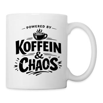 Propulsé par la caféine et le chaos – Chemise Coffee Saying - Mug blanc - blanc - Droite