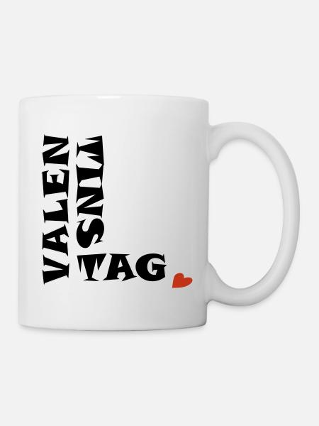 Valentinstag mit Herz - Tasse - Weiß
