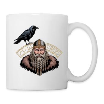 Légende viking viking marin Odin Raven Fighter - Mug blanc - blanc - Droite