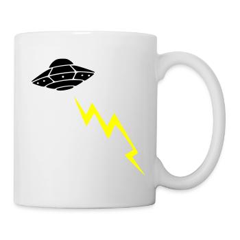 UFO Invasion Lightning Attack Alien Vector - Mug - white - Right