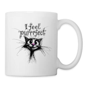 I feel purrrfect – cute cat - Mug - white - Right