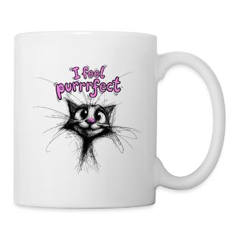 Niedliche Kitten - I feel purrrfect - Tasse - Weiß - Rechts