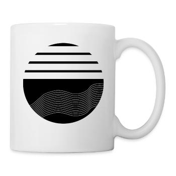 Nuit des lignes fluides - Mug blanc - blanc - Droite