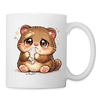 Cuddly Kitten Tear Ribbon Consolation - Mug - white - Right