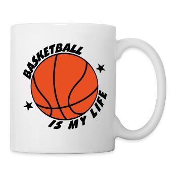 basketball is my life - Mug blanc - blanc - Droite