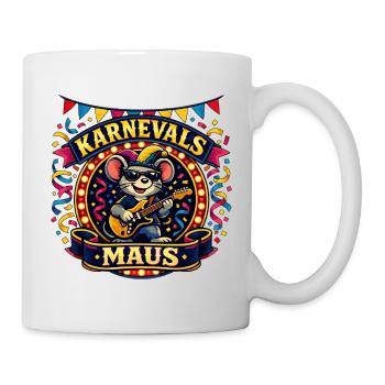 Karneval Maus Rock Köln Alaaf Geschenk - Tasse - Weiß - Rechts