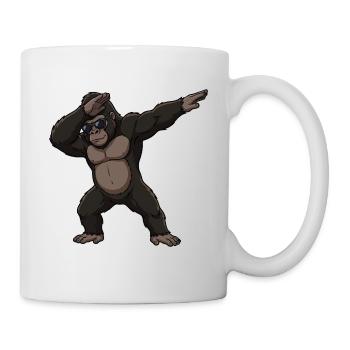 Dabbing Gorilla – Funny Animal Cartoon Motif - Mug - white - Right